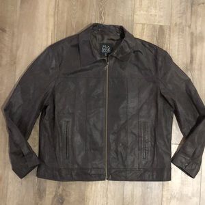 Like new - JOS. A BANK Executive Collection zip front Leather Jacket